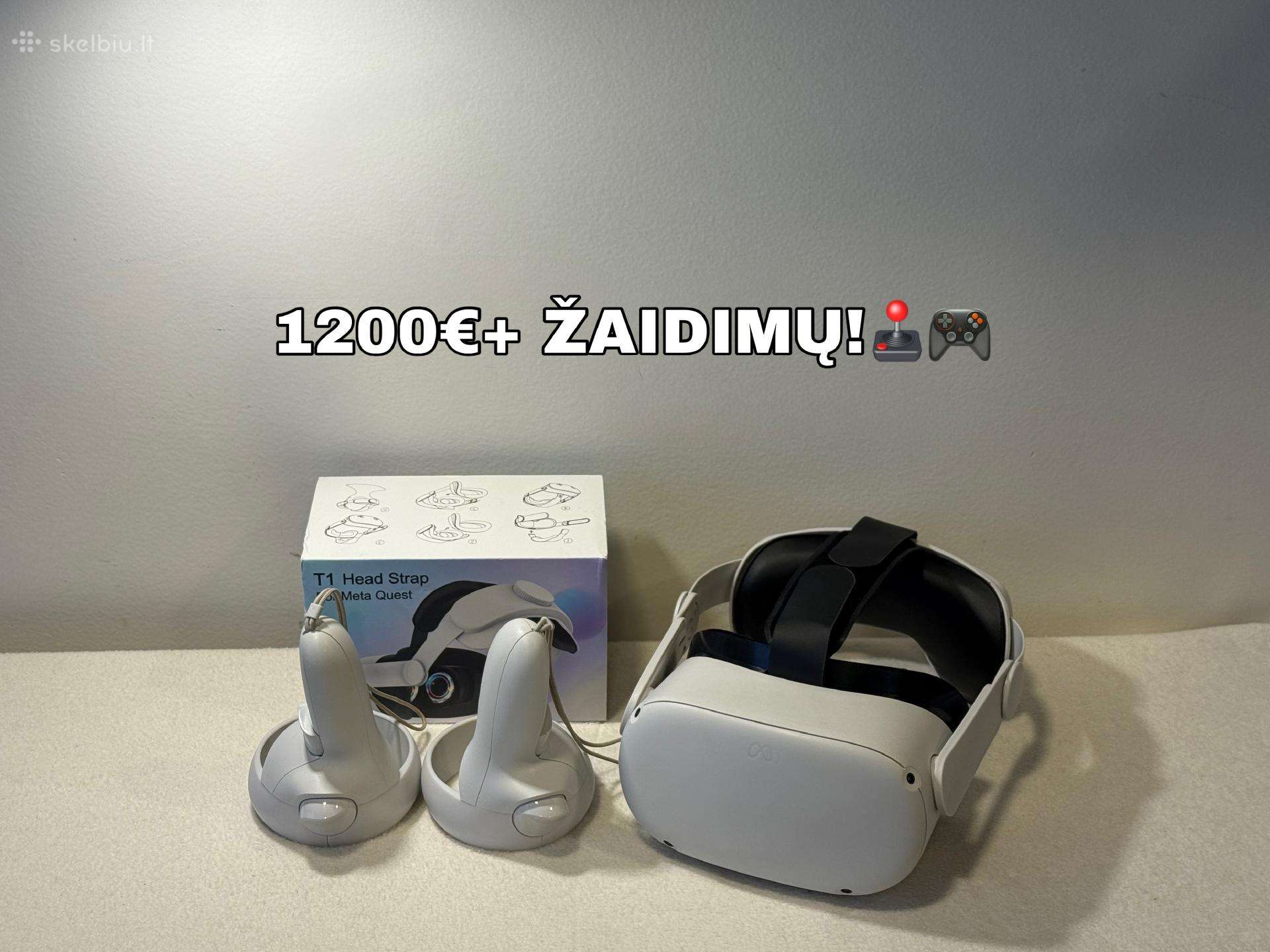 1200€ žaidimų! Meta Quest 2 256gb Oculus Vr