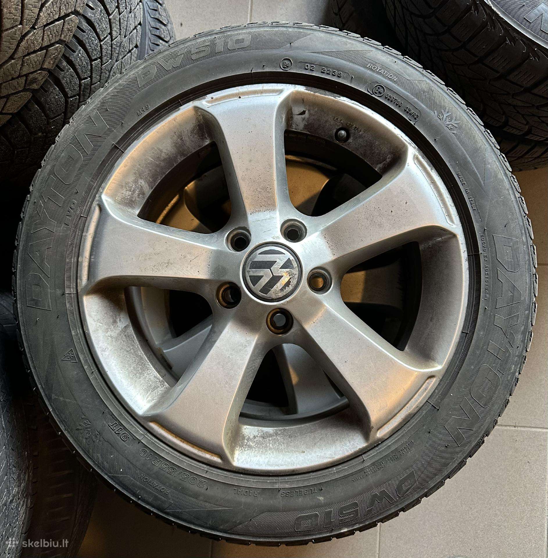 4 R16 VW ratų komplektas su žieminėmis padangomis