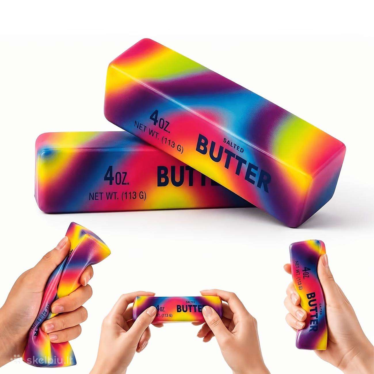 Antistresinis žaislas „Squishy Butter Rainbow“