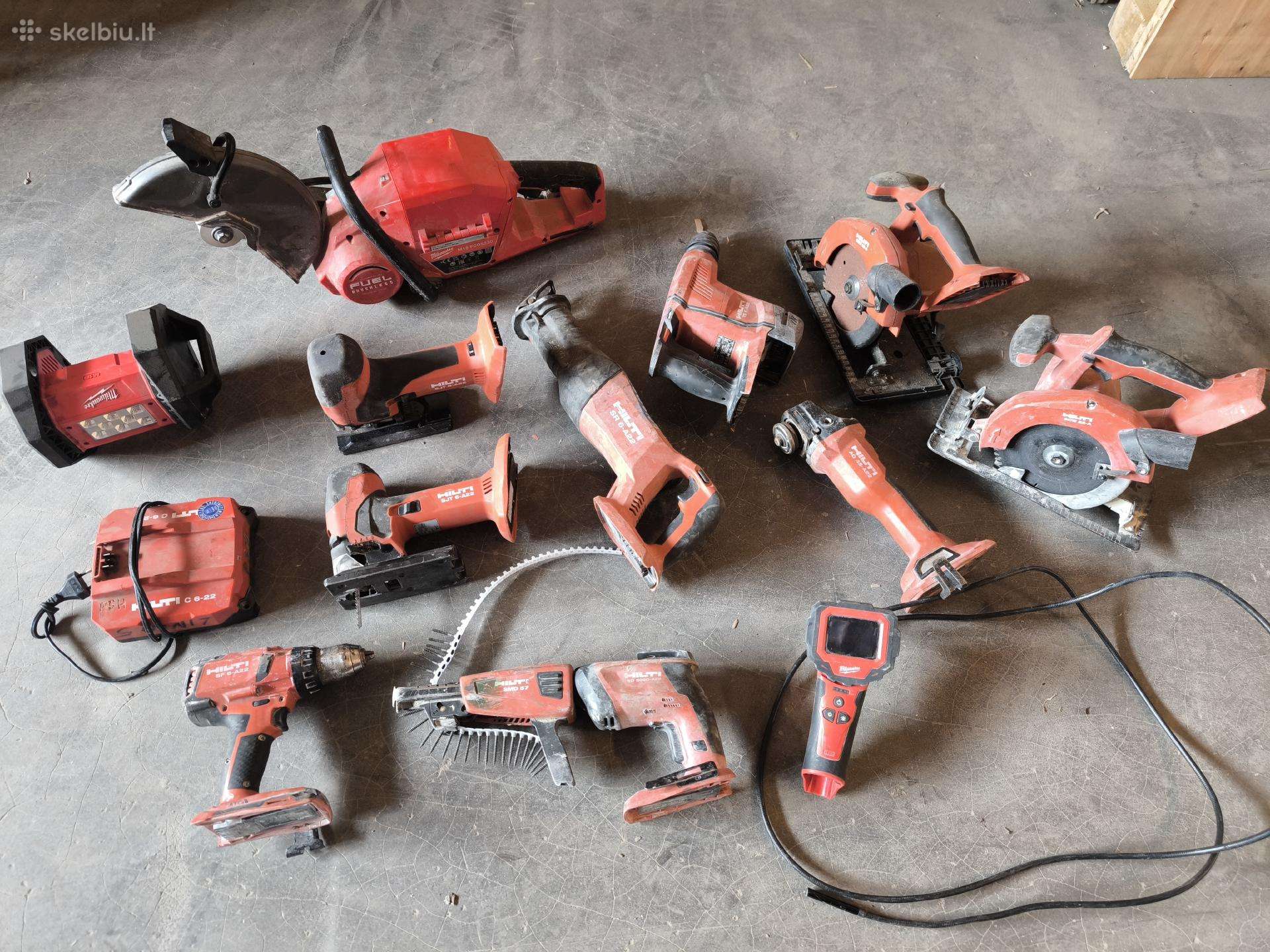 Milwaukee Hilti Festool irankiai