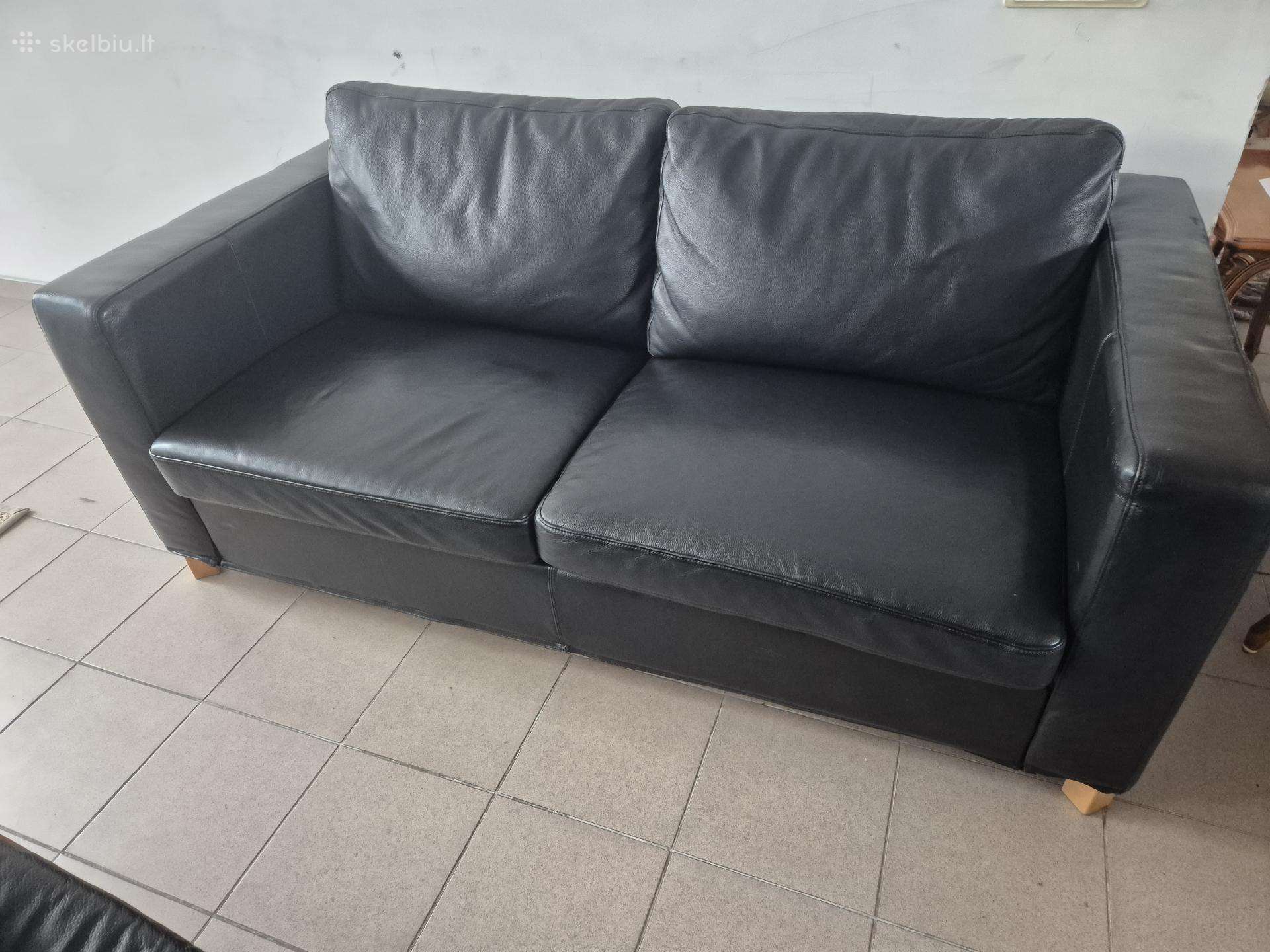Puiki, pilnai natūrali oda! Sofa-lova!