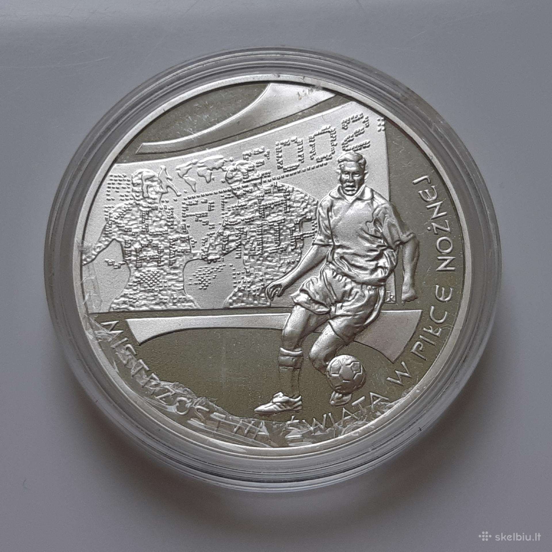 Lenkija 10 zlotų sidabras Futbolas 2002