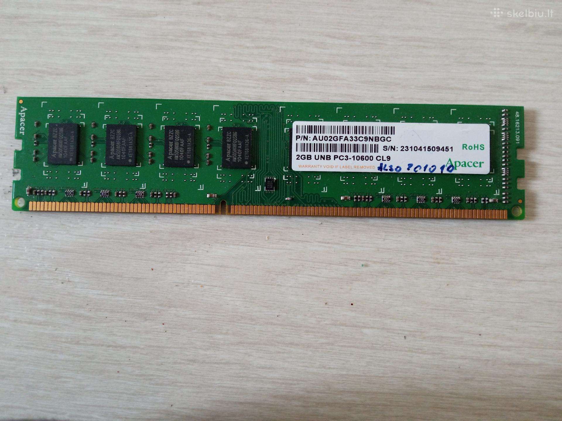 2gb RAM (1x2gb) Ddr3