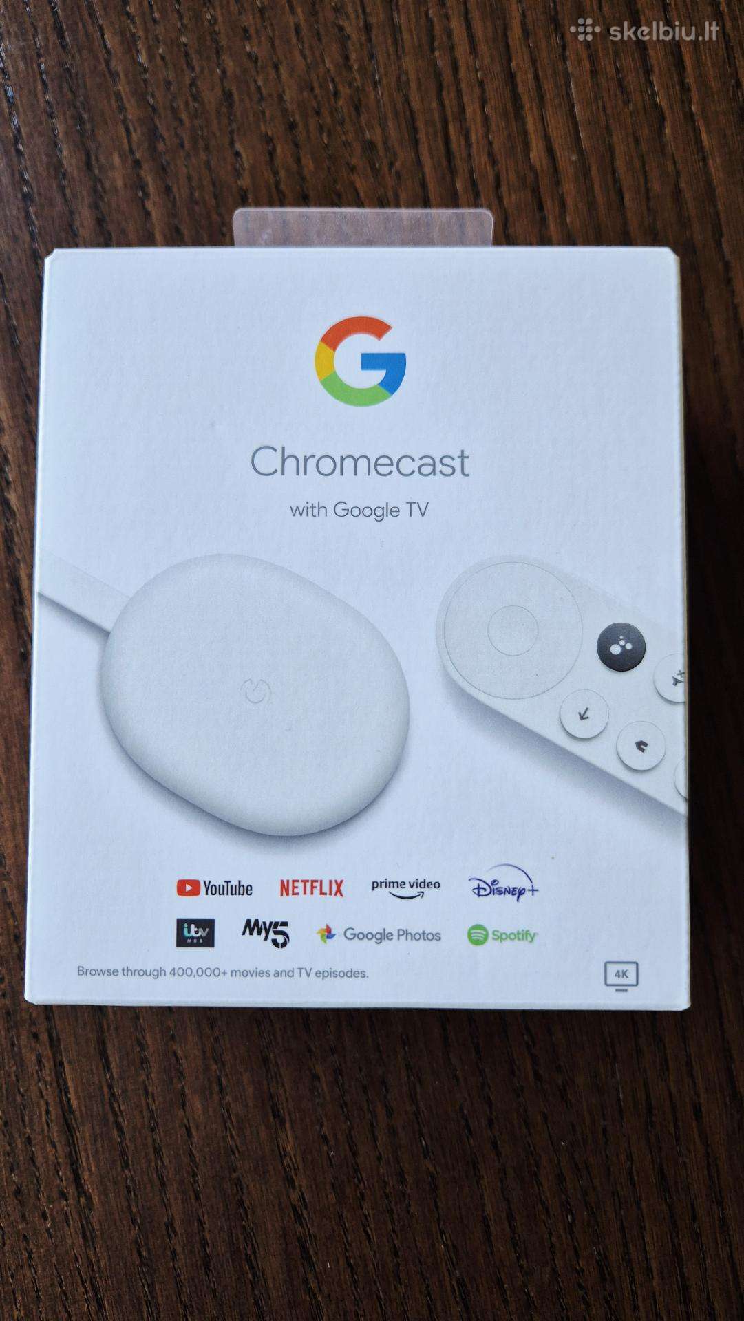 Google Chromecast 4k media grotuvas