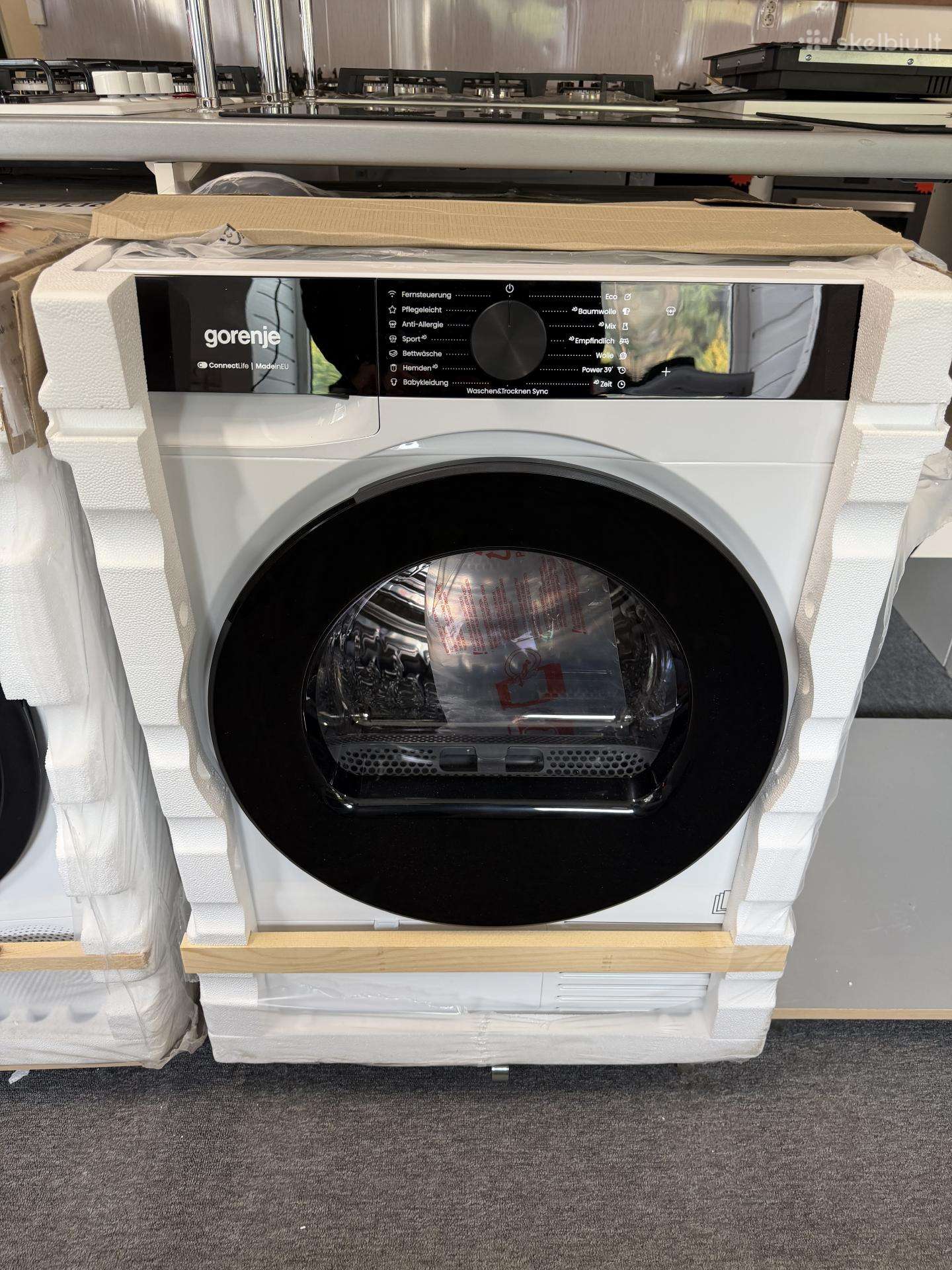 Gorenje 9 kg šilumos siurblio džiovyklės, inverter