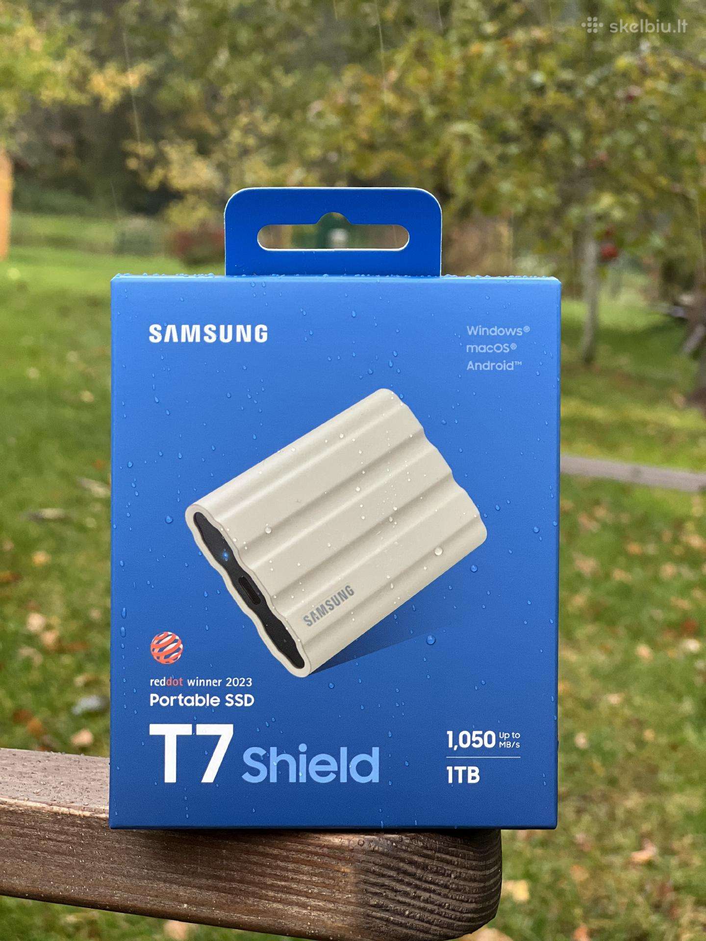 Naujas Samsung T7 Shield 1tb išorinis SSD diskas