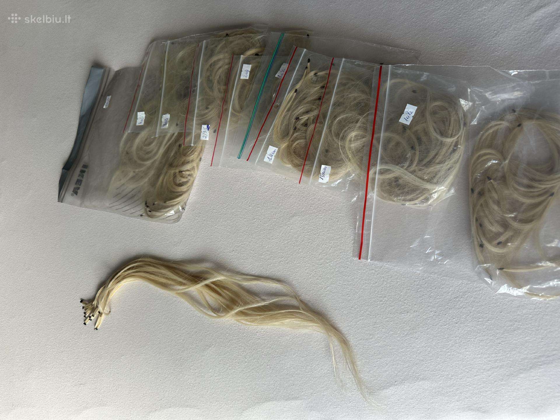 Blond plaukai priauginimui