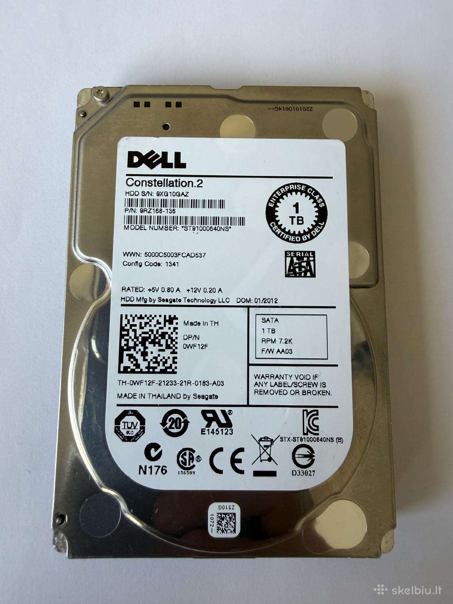 1tb HDD Dell / Seagate diskas