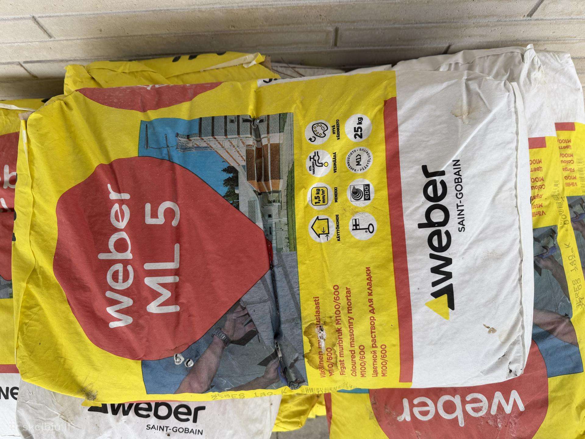 Weber Ml5 baltas mūro mišinys