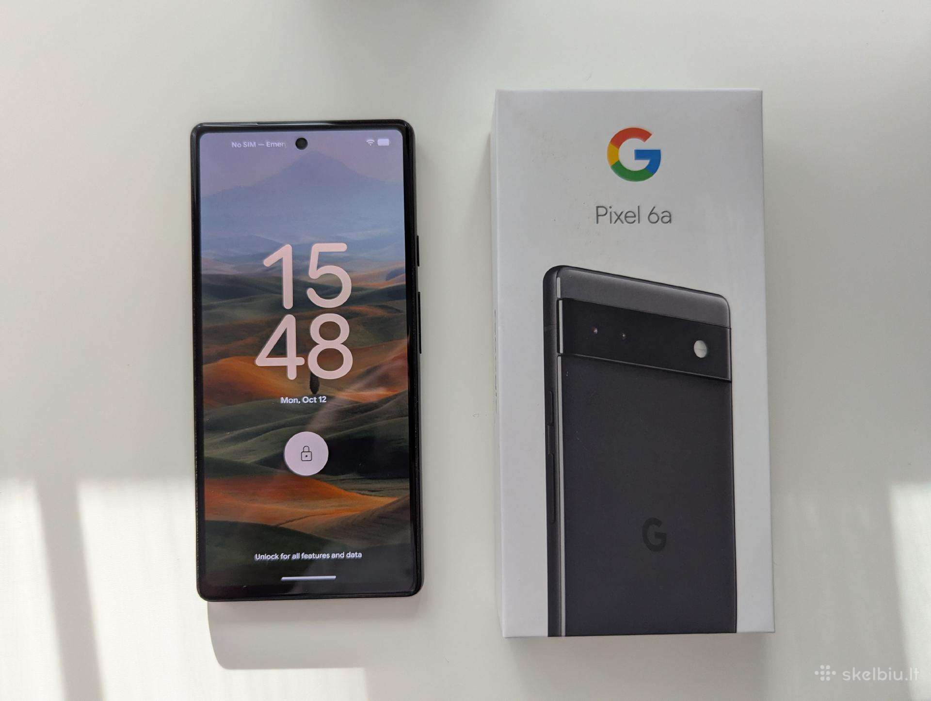 Google Pixel 6a 6/128 GB labai tvarkingas, dėžutė