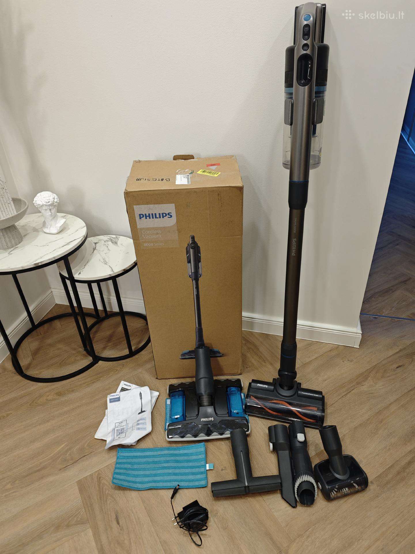 Naujas Philips 8000 siurblys- šluota su plovimu