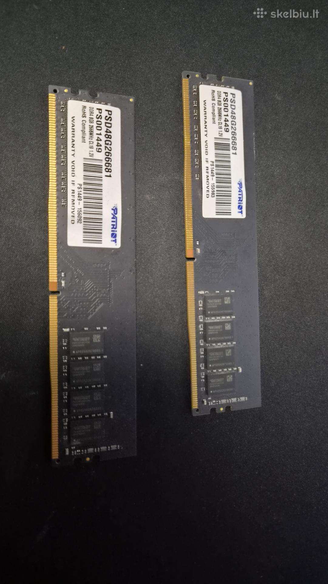Operatyvioji atmintis 2x Patriot Ddr4 8gb 2666mhz