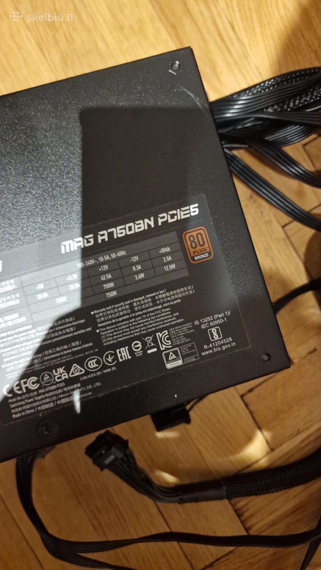 Msi Mag A750w su 12vhpwr maitinimu