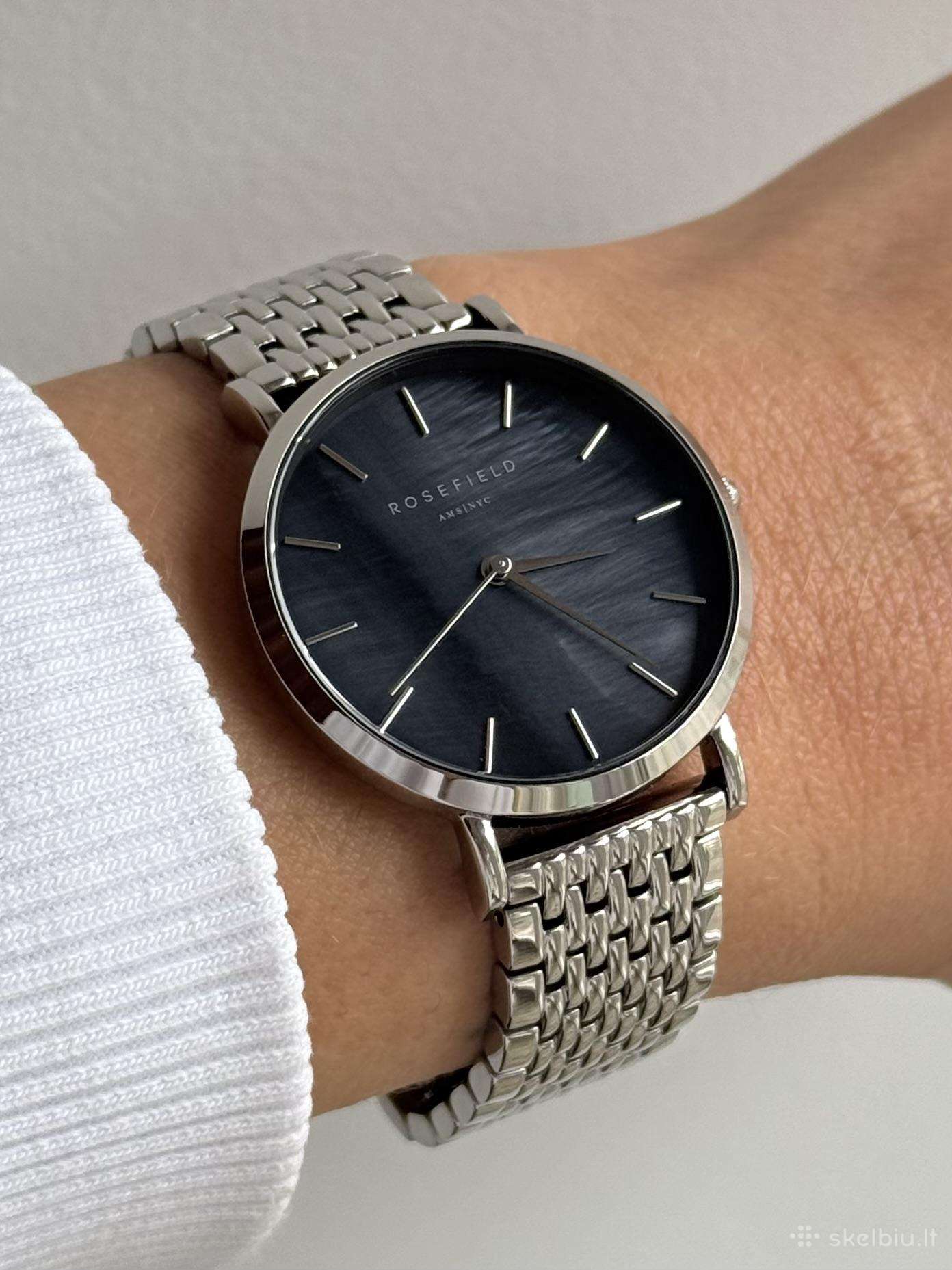Rosefield Upper East side Black mot. laikrodis