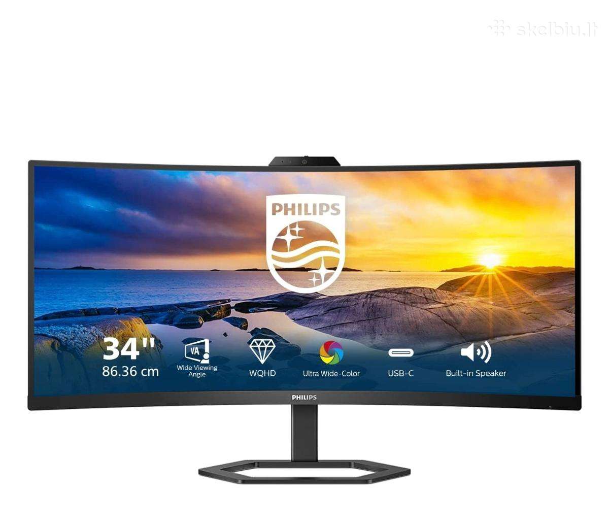 Philips 34e1c5600he, lenktas monitorius