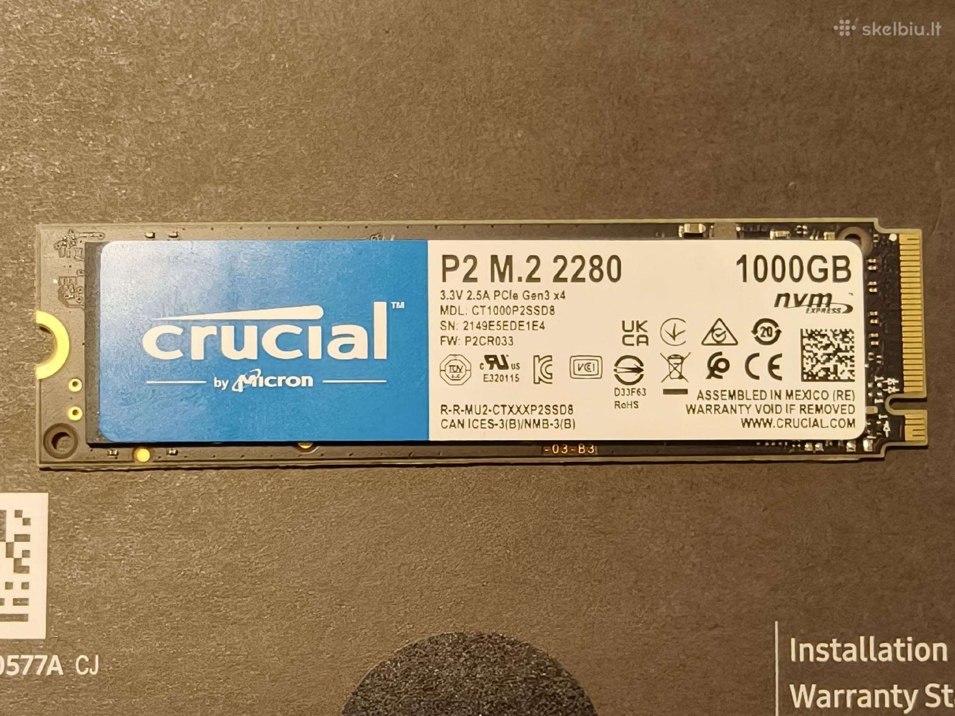 Nvme SSD 1024 GB, Atnaujintas sarašas