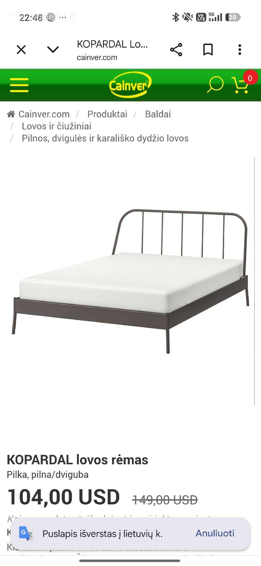 Dvigulės lovos rėmas ikea