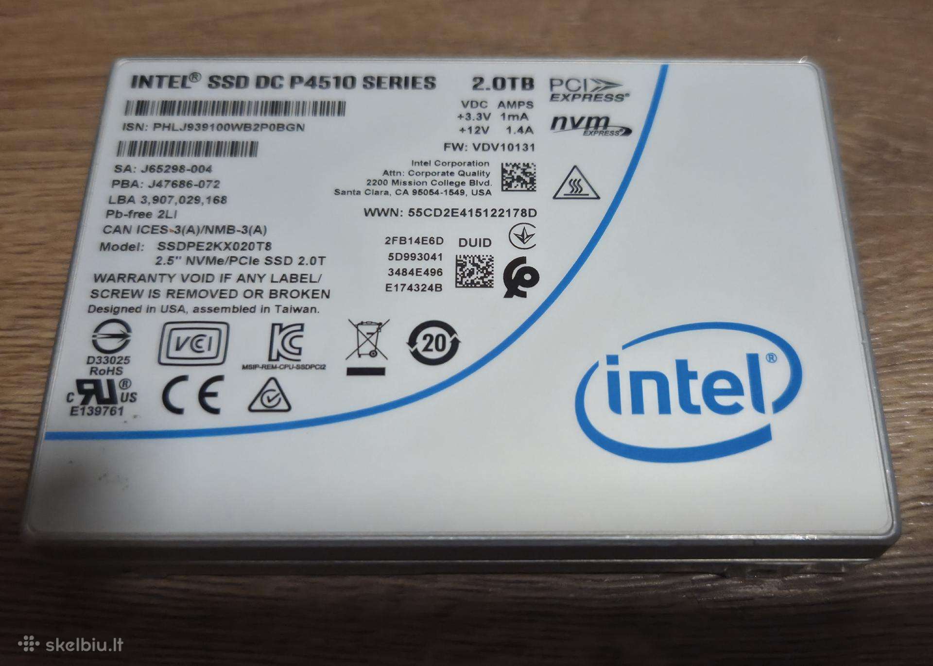 U.2 2tb, Sas SSD 7.68tb, 3.6tb 12gb/s, 800gb,400gb
