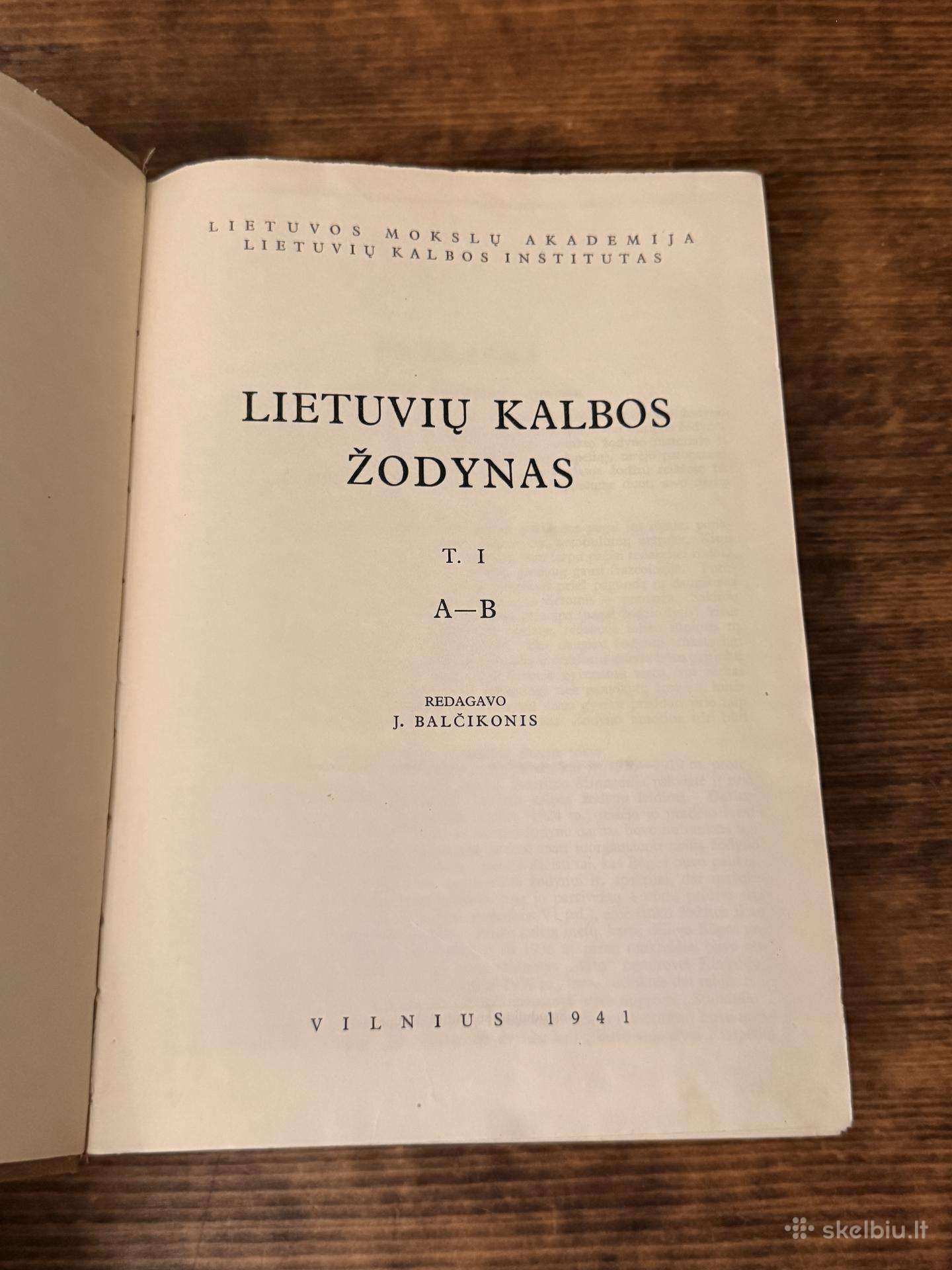 Lietuvių kalbos žodynas 1941 m.