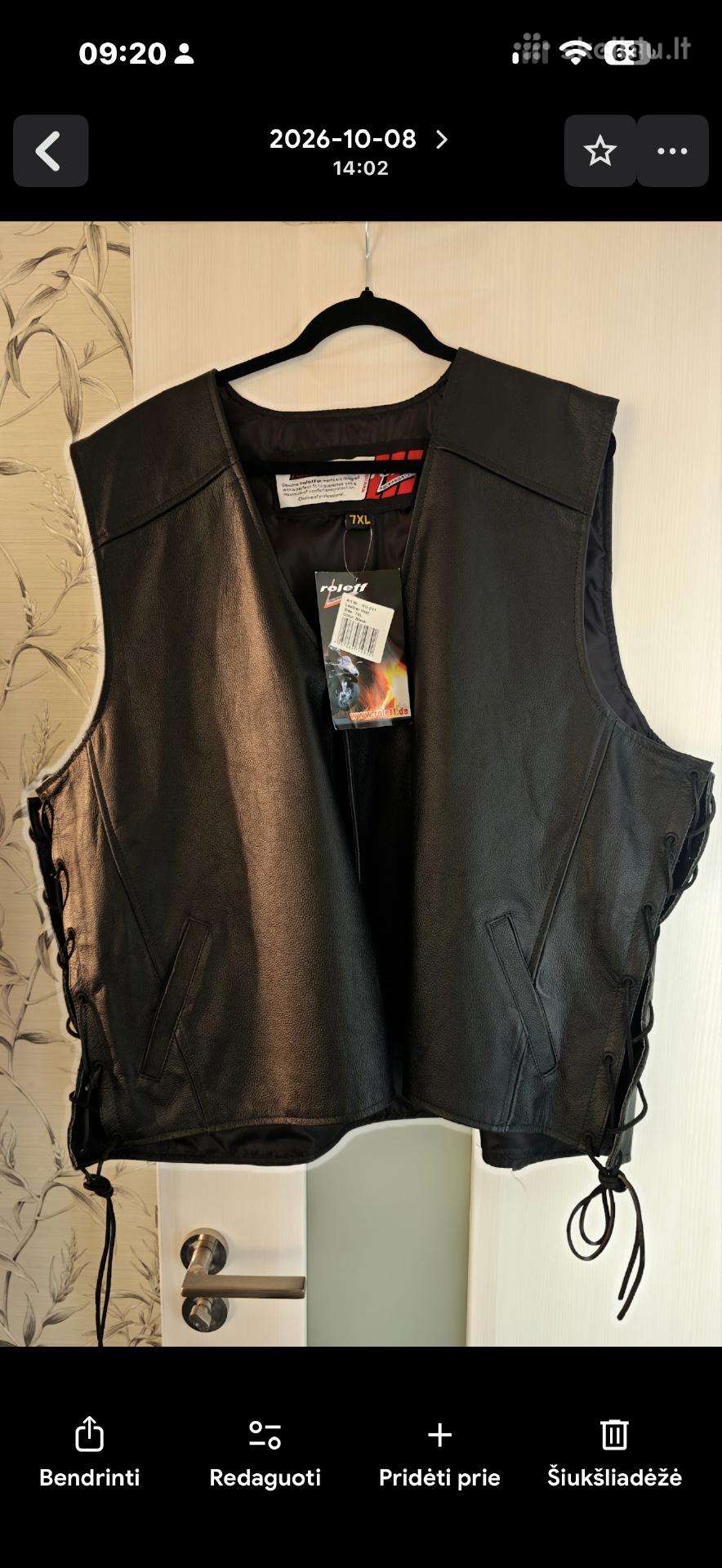 Odinė dideliam žmogui 7xl. liemenė baikeriams.