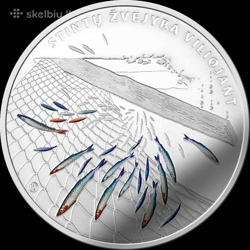 10 eur. Moneta, skirta stintų žvejybai viliojant
