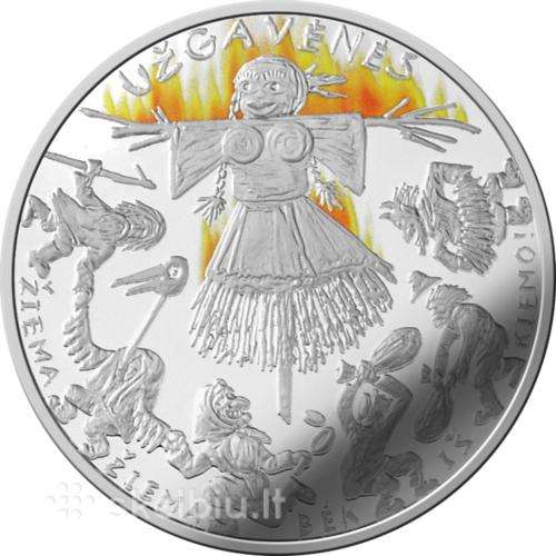 5 eur. moneta, skirta Užgavėnėms