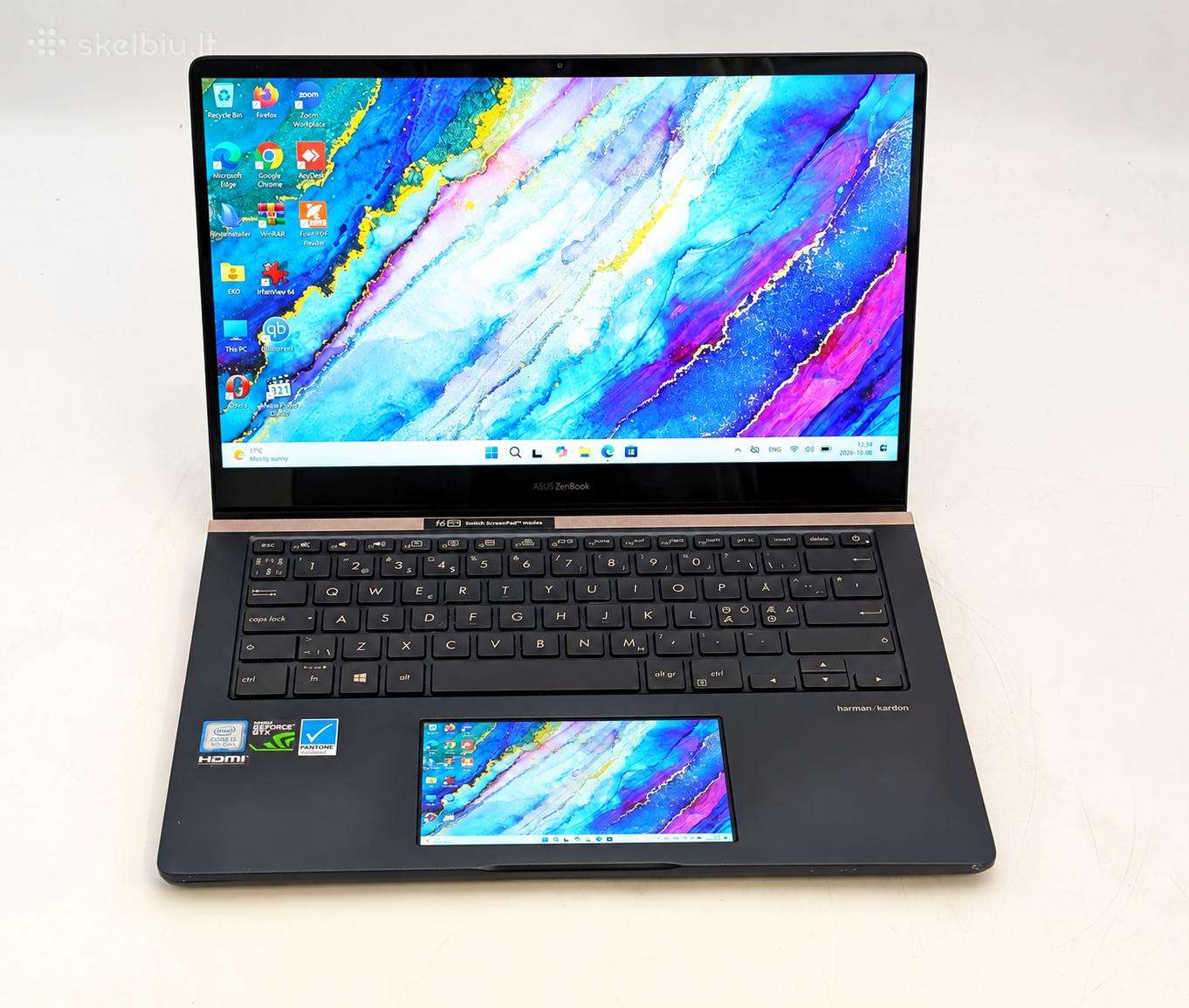 Asus Zenbook Ux480fd i5 8gb Gtx 1050 Screenpad
