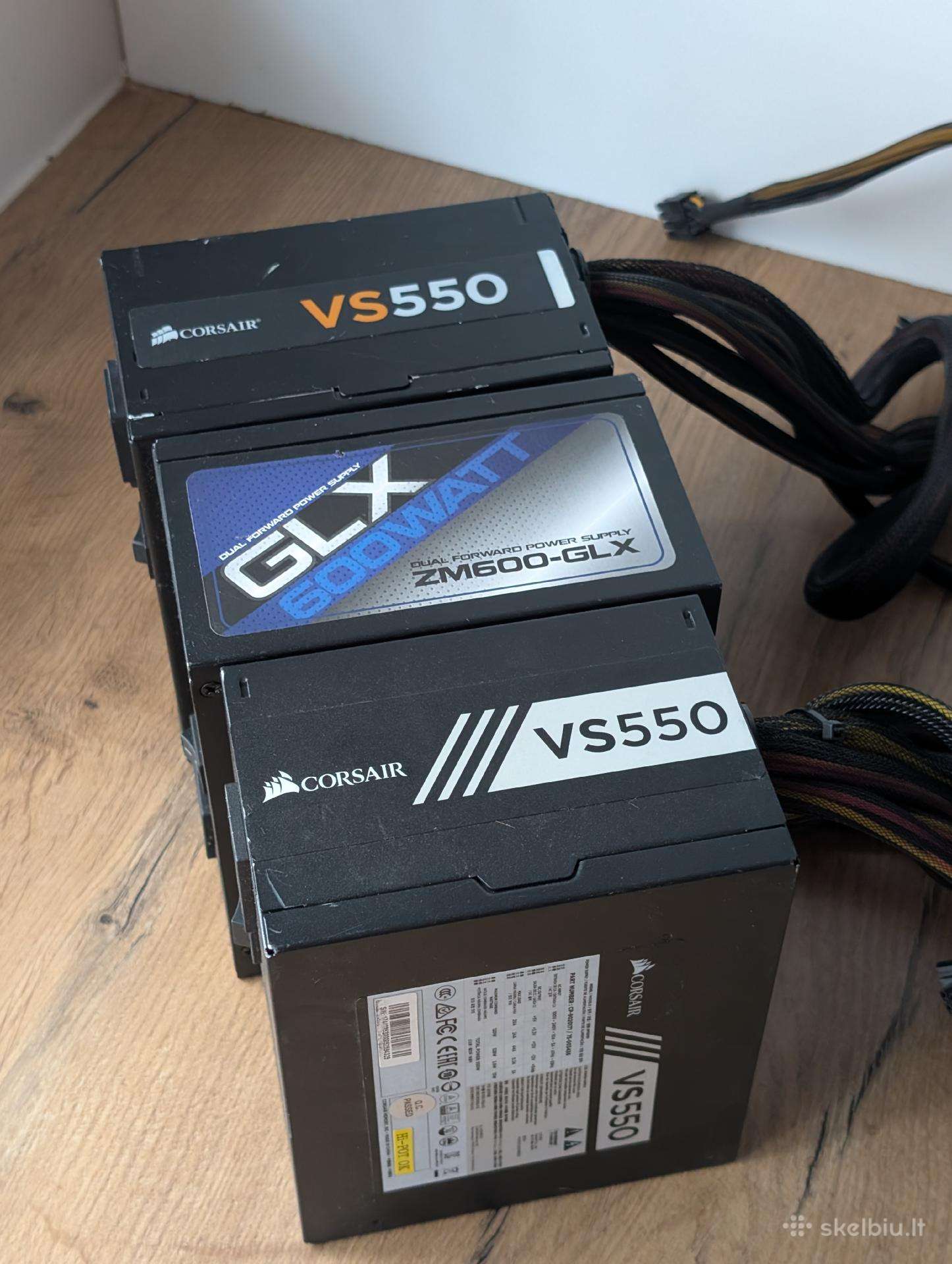 3 vienetai psu. Corsair Vs550, Zalman 600w, Vs5500