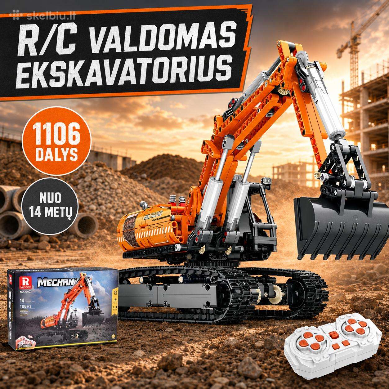 Valdomas ekskavatorius konstruktorius – 1106 deta