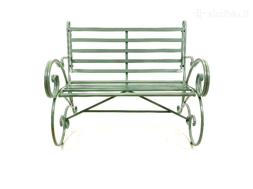 Provanso stiliaus metalinis sodo suoliukas 4v