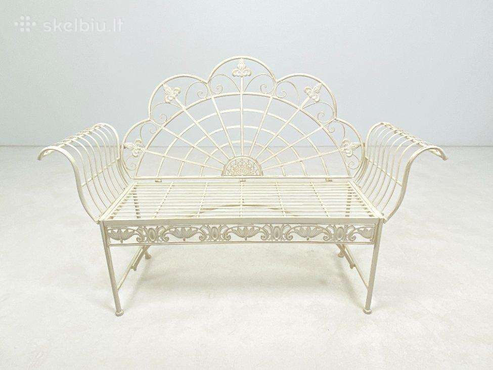 Provanso stiliaus metalinis sodo suoliukas 2v