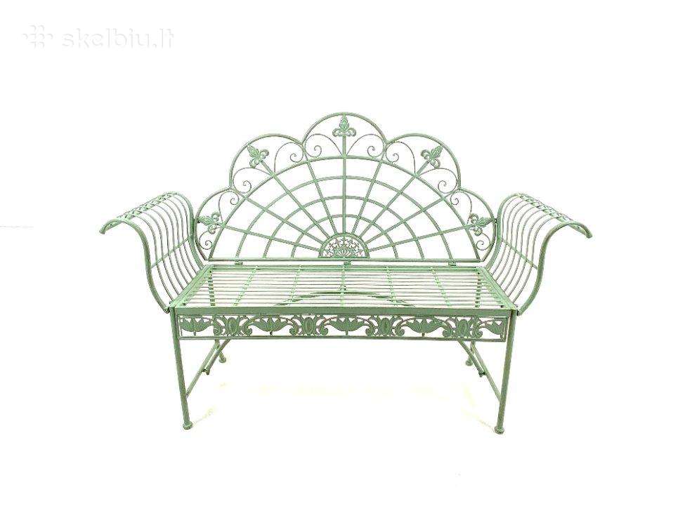 Provanso stiliaus metalinis sodo suoliukas 3v