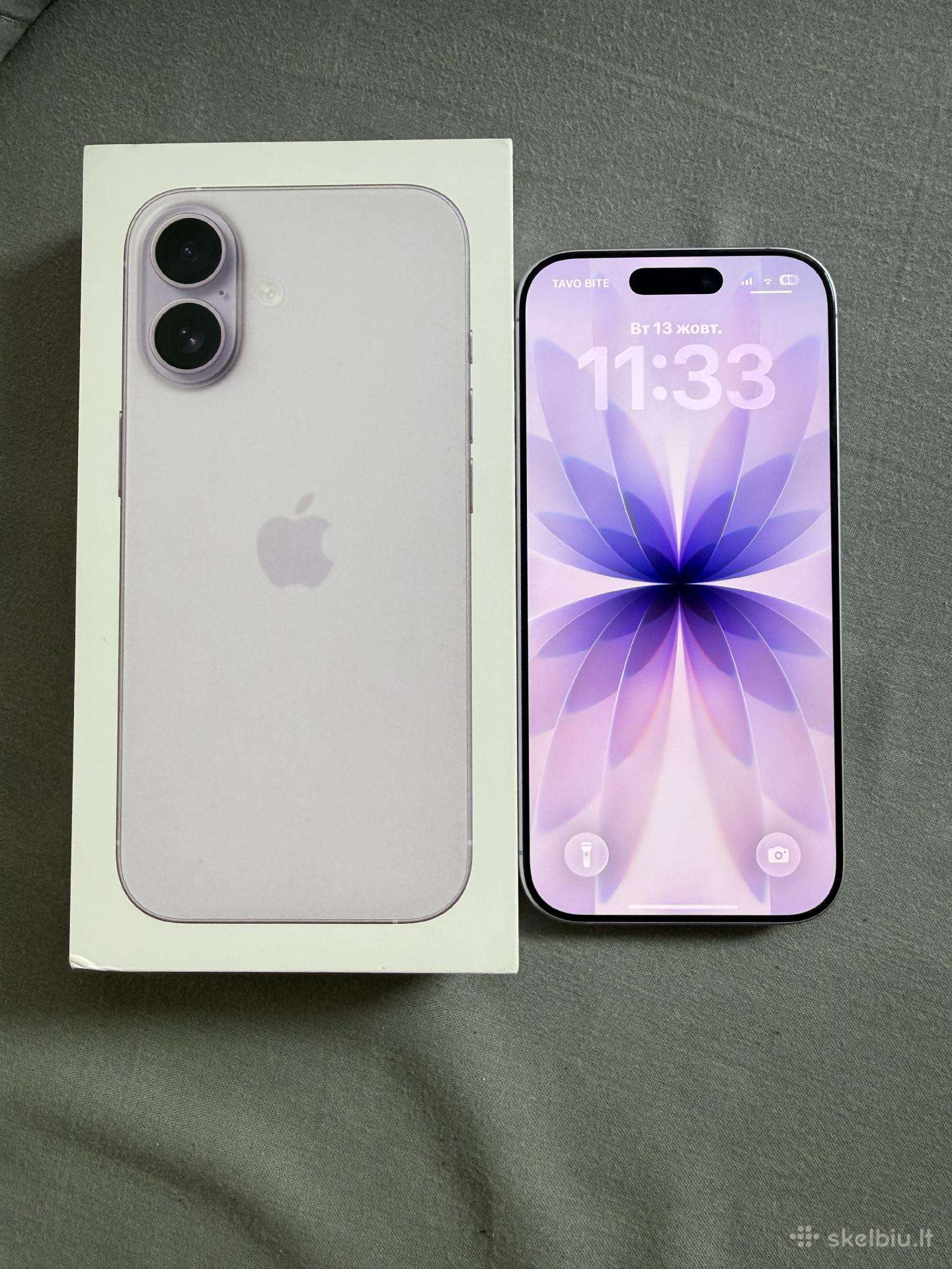 iPhone 17 256gb Lavender - Idealios būklės