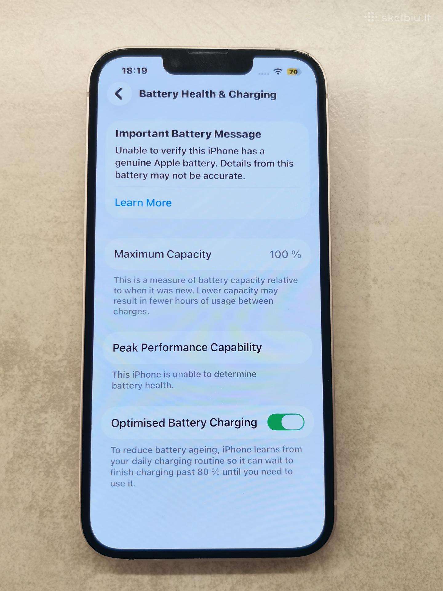 iPhone 13 256gb baterija 100%