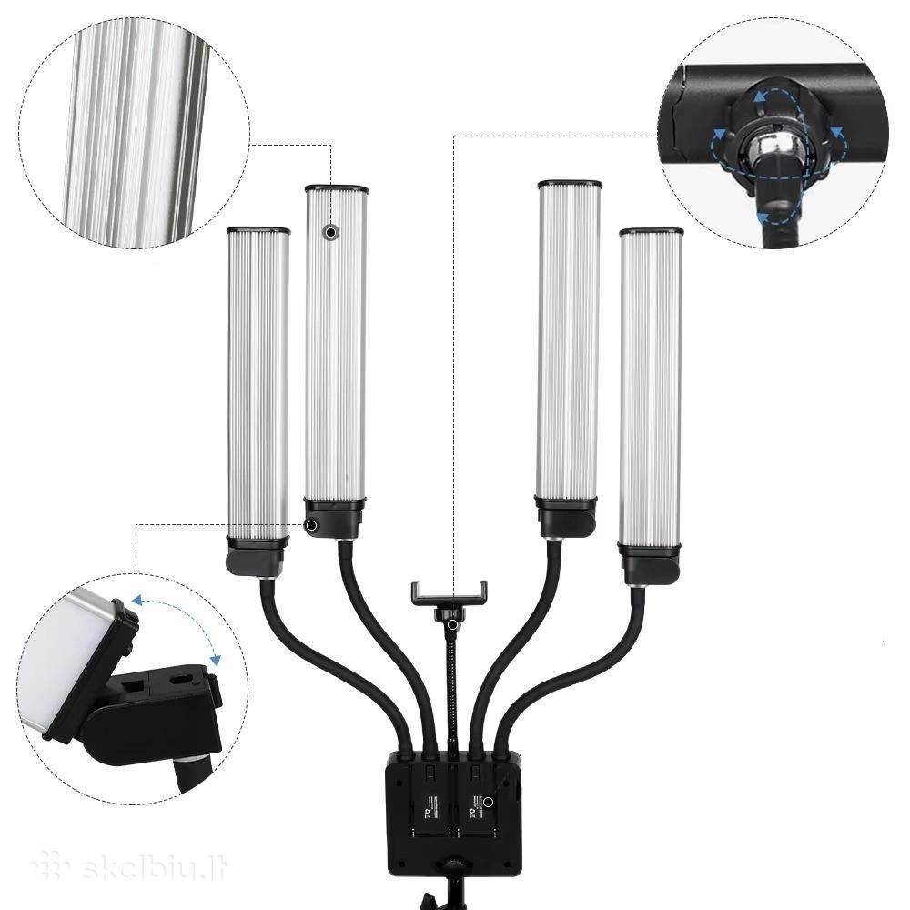 LED panelinės lempos su trikoju