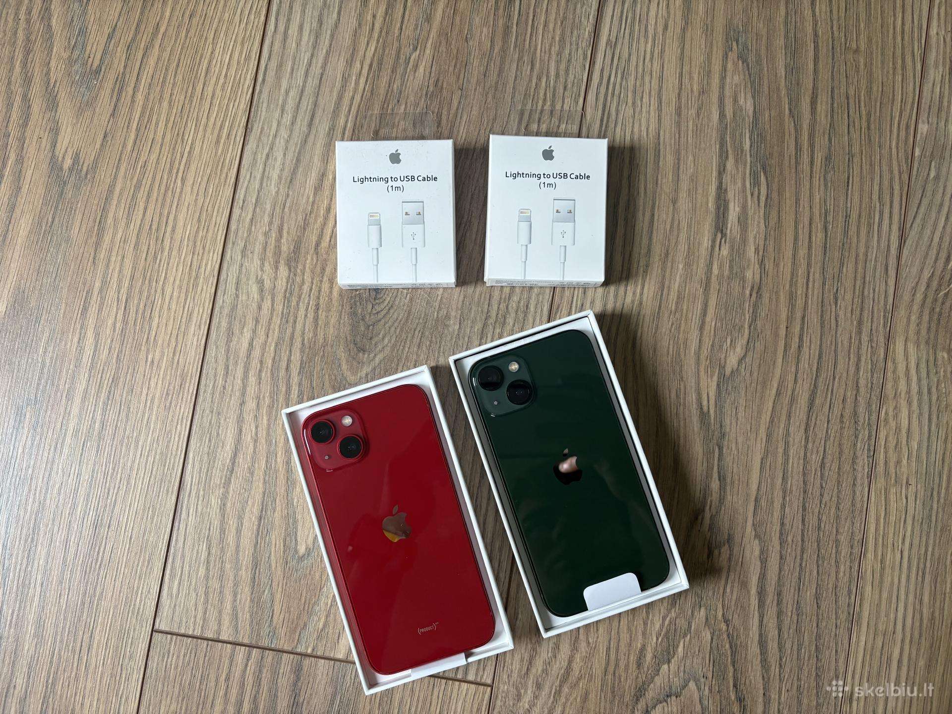 Naujas iPhone 13, 128 GB (žalias / raudonas)