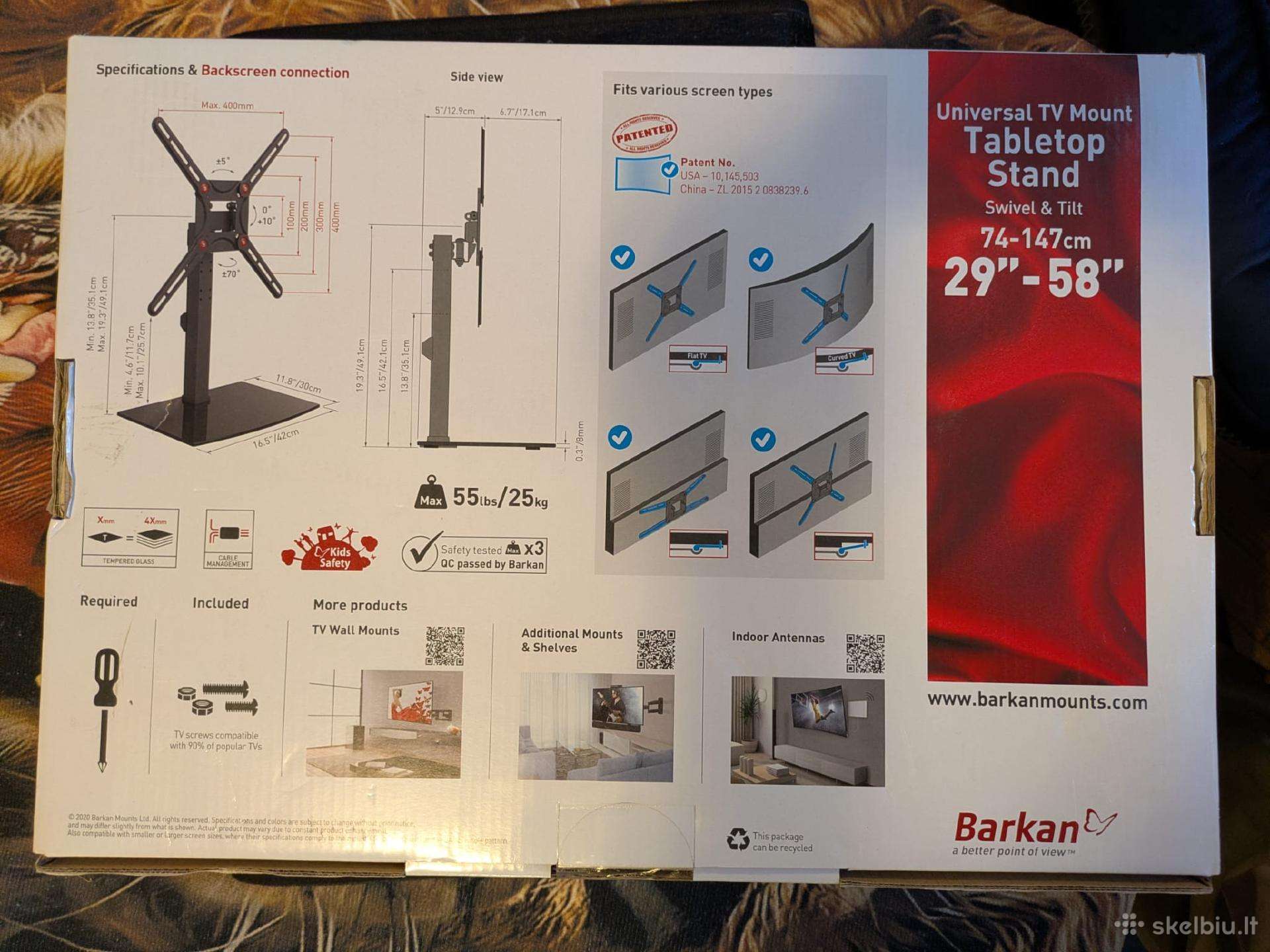 Multifunkcinis na TV laikiklis Barkan S320 13-65