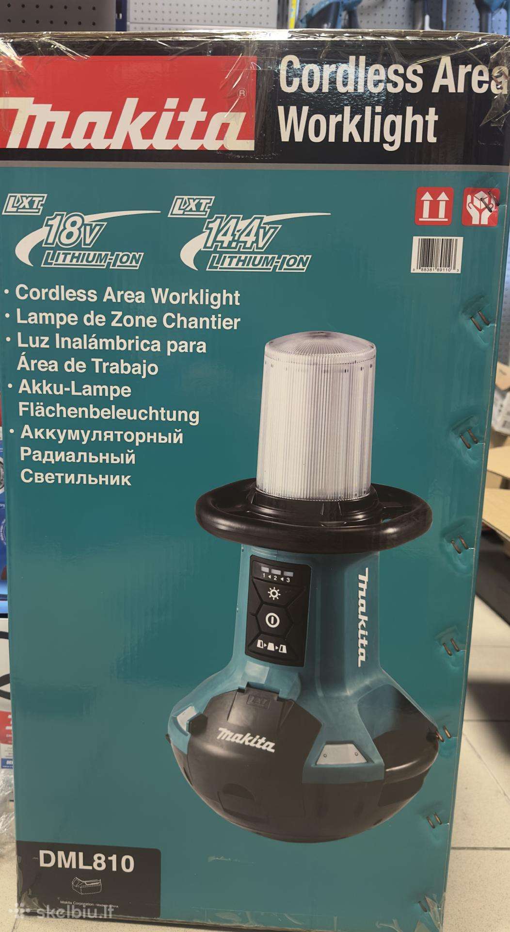 Akumuliatorinis vertikalus žibintas Makita Dml810