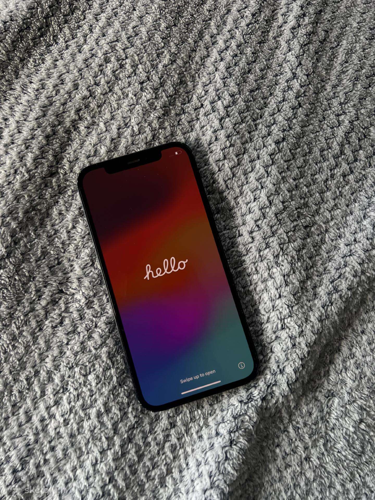 iPhone 12 64gb Black 80% baterija + dėkliukai