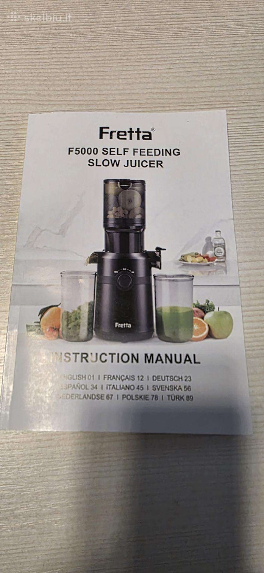 Lėtaeigė sulčiaspaudė „Fretta Nifty F5000“