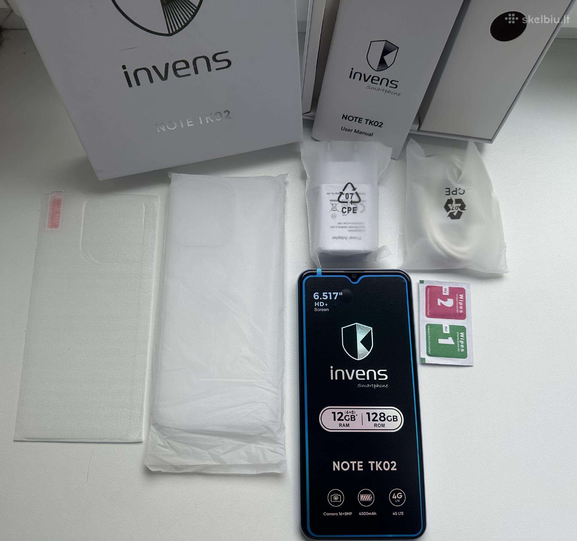 Naujas Telefonas Invens Note Tk02, 128gb 12gb RAM