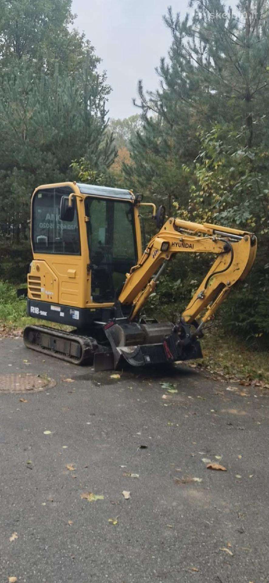 Mini ekskavatoriu nuoma