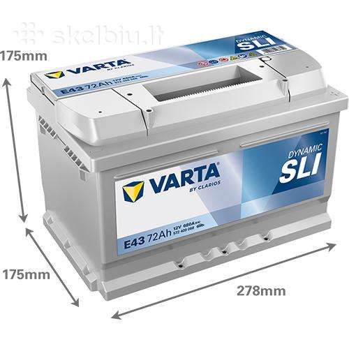 Parduodu naują akumuliatorių Varta Dynamic Sli E43