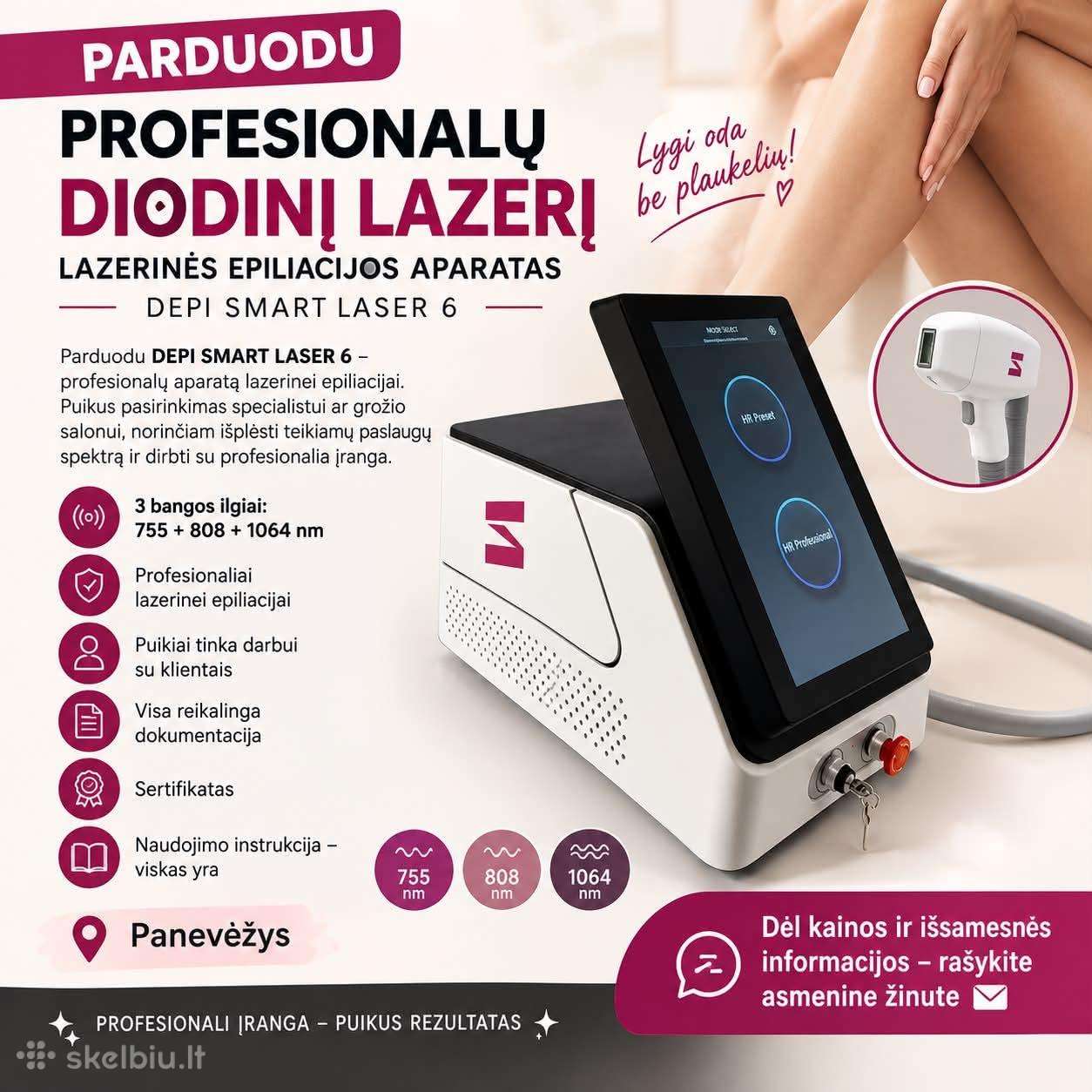 Diodinis plaukų šalinimo lazeris