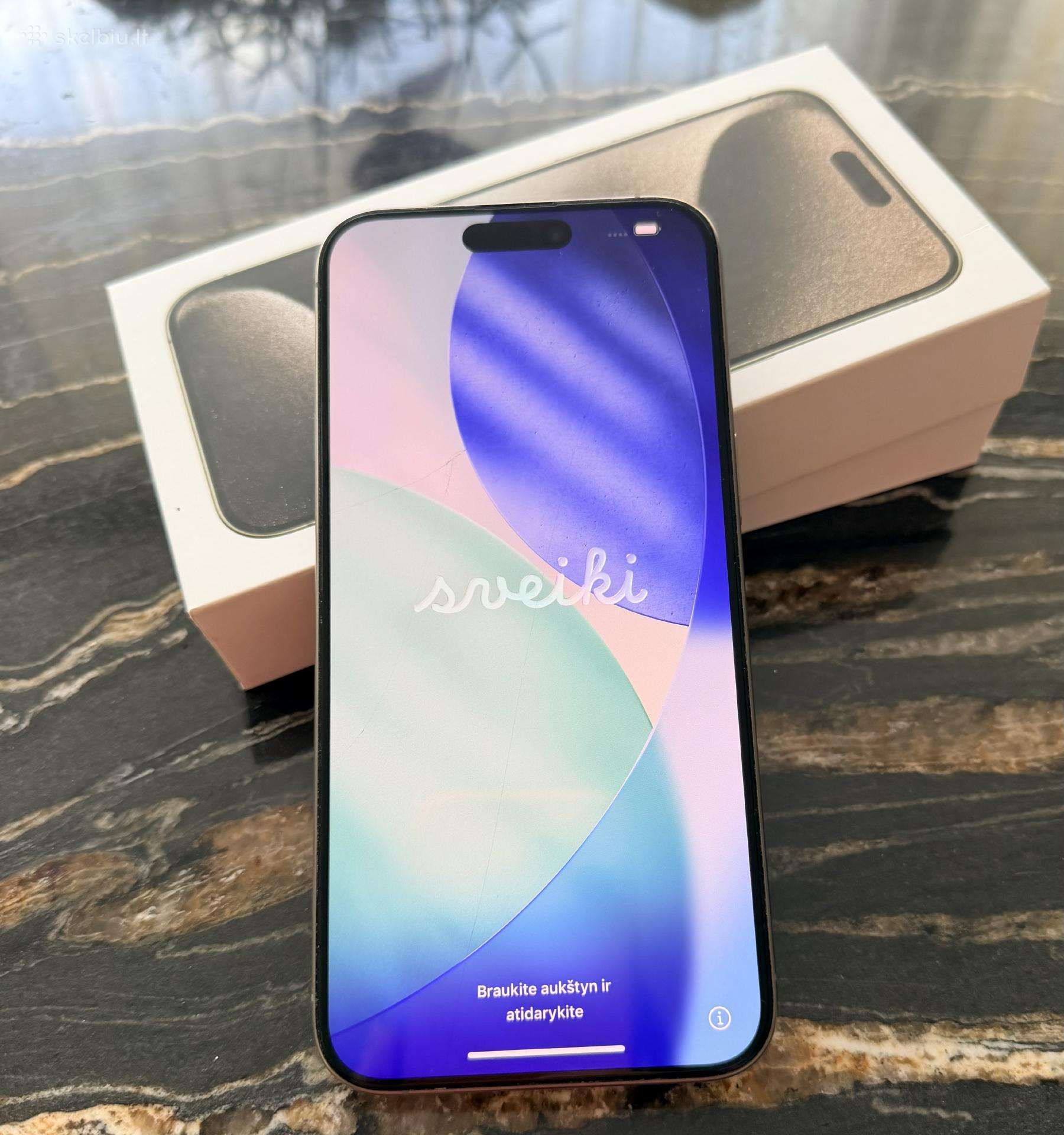 iPhone 15 pro max, Natural Titanium, 256gb