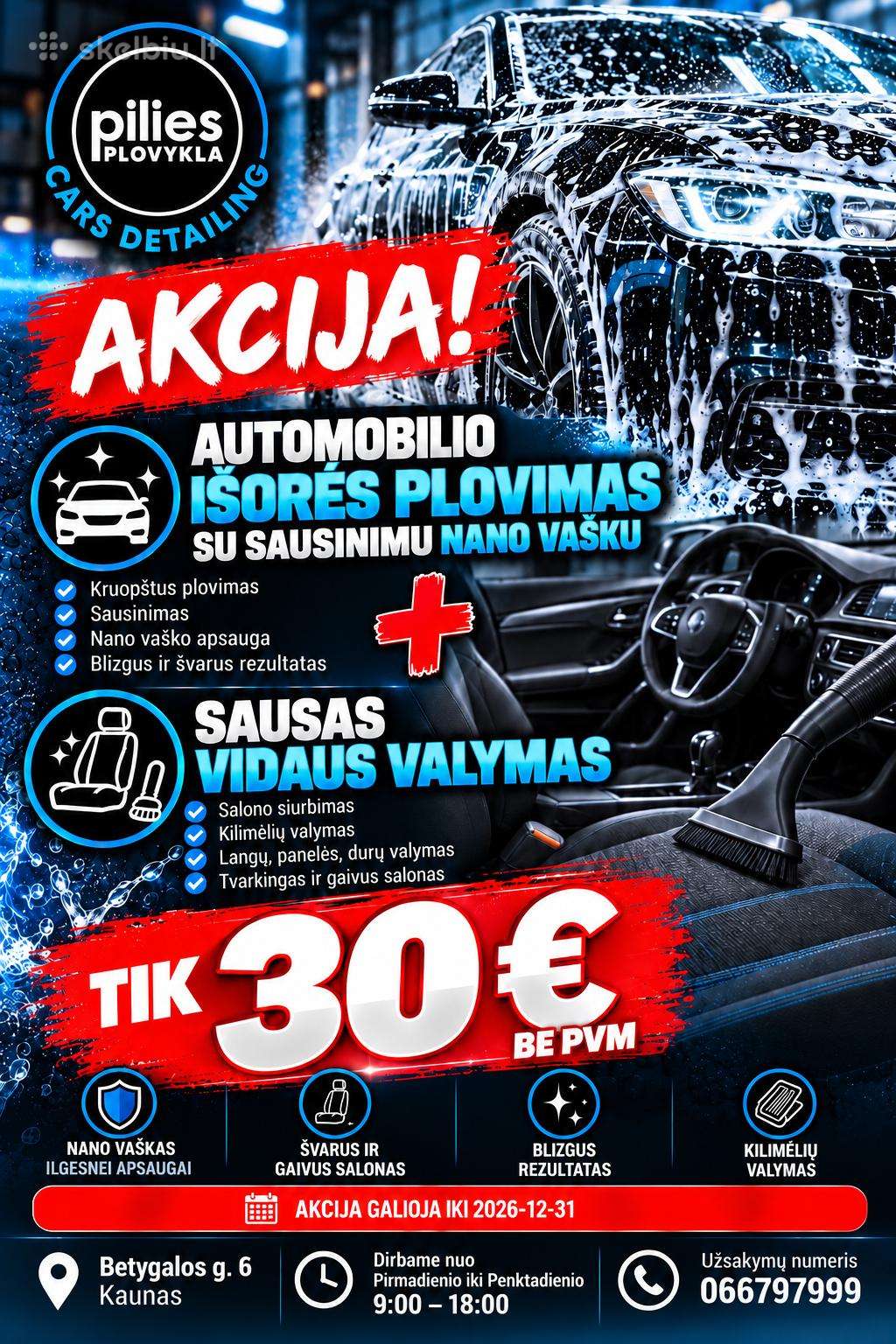 Automobilių Plovimas Ir Profesionalus Valymas
