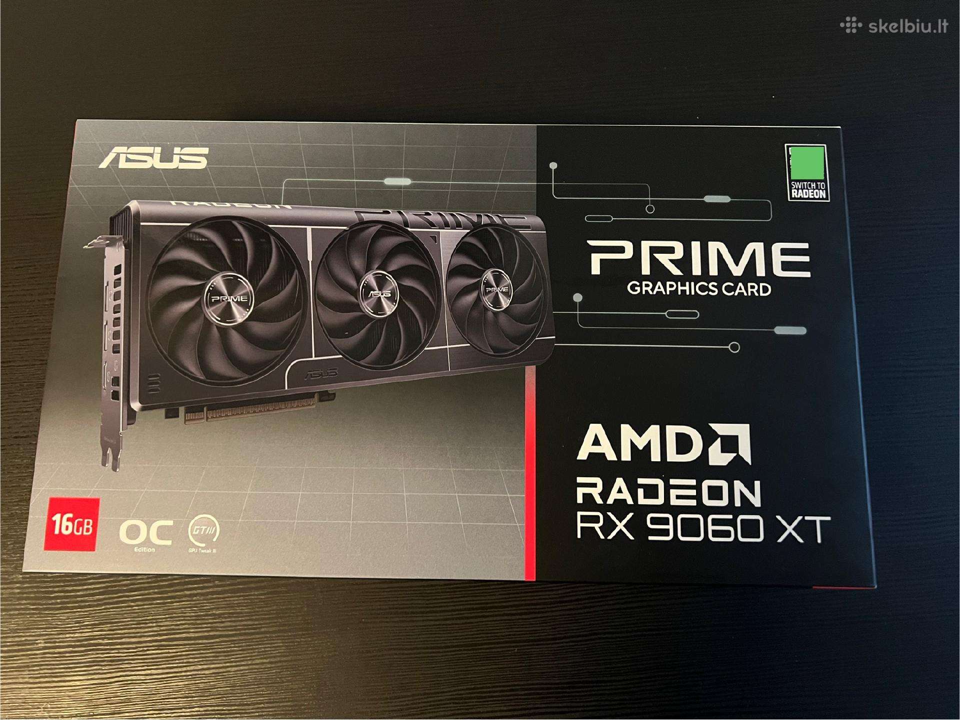 Rx 9060 XT 16gb Prime Asus Amd Vaizdo plokštė