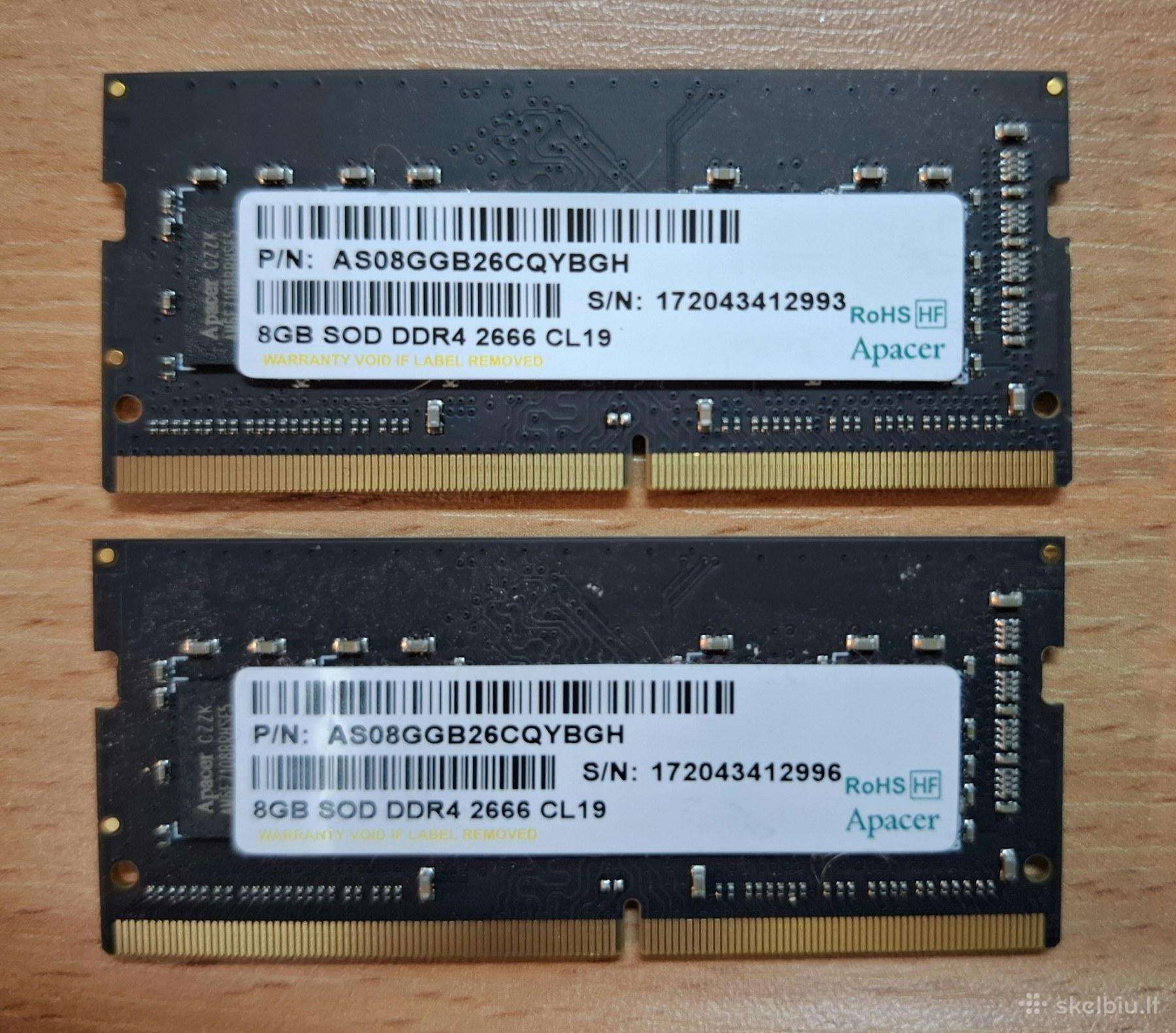 Operatyvioji atmintis Ddr4 Sodimm 16gb (2x8gb)