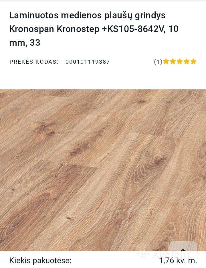 Naujo laminato likučiai