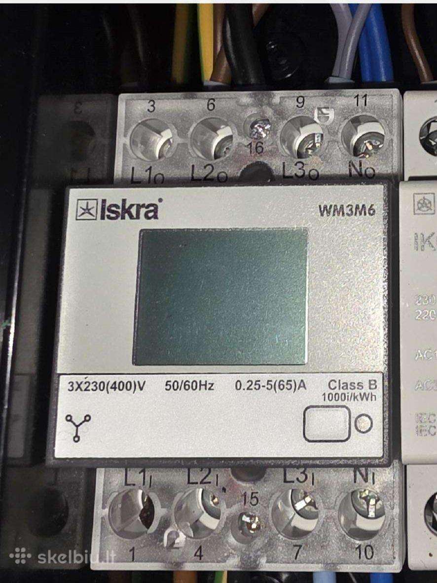 Energijos skaitiklis 4p 3f rs485 Modbus